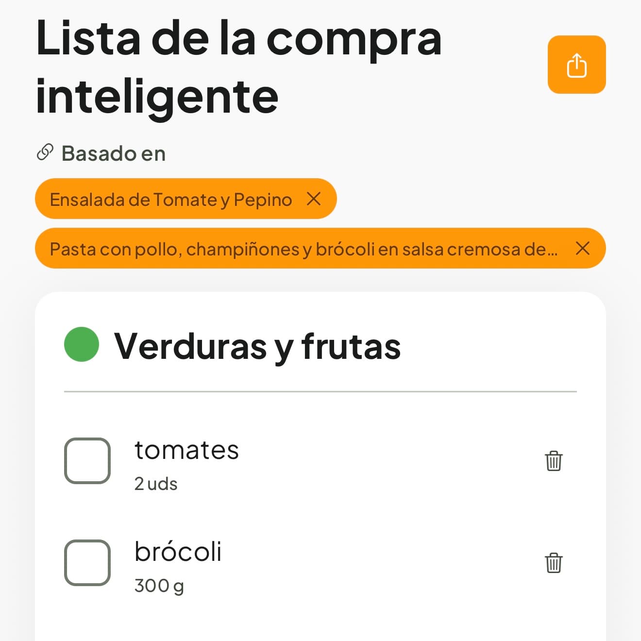 Lista de compras inteligente